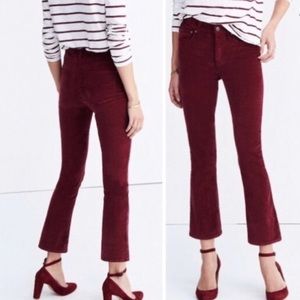Madewell Cali Demi boot mini velvet flare women’s size 25 size 2